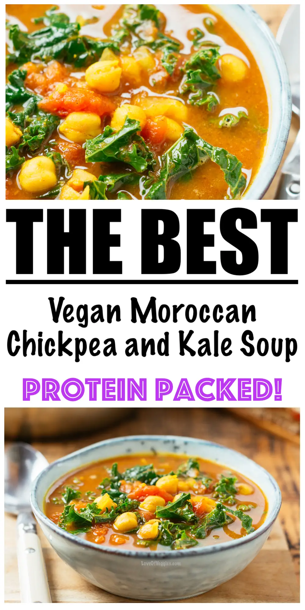 Vegan Moroccan Chickpea and Kale Soup