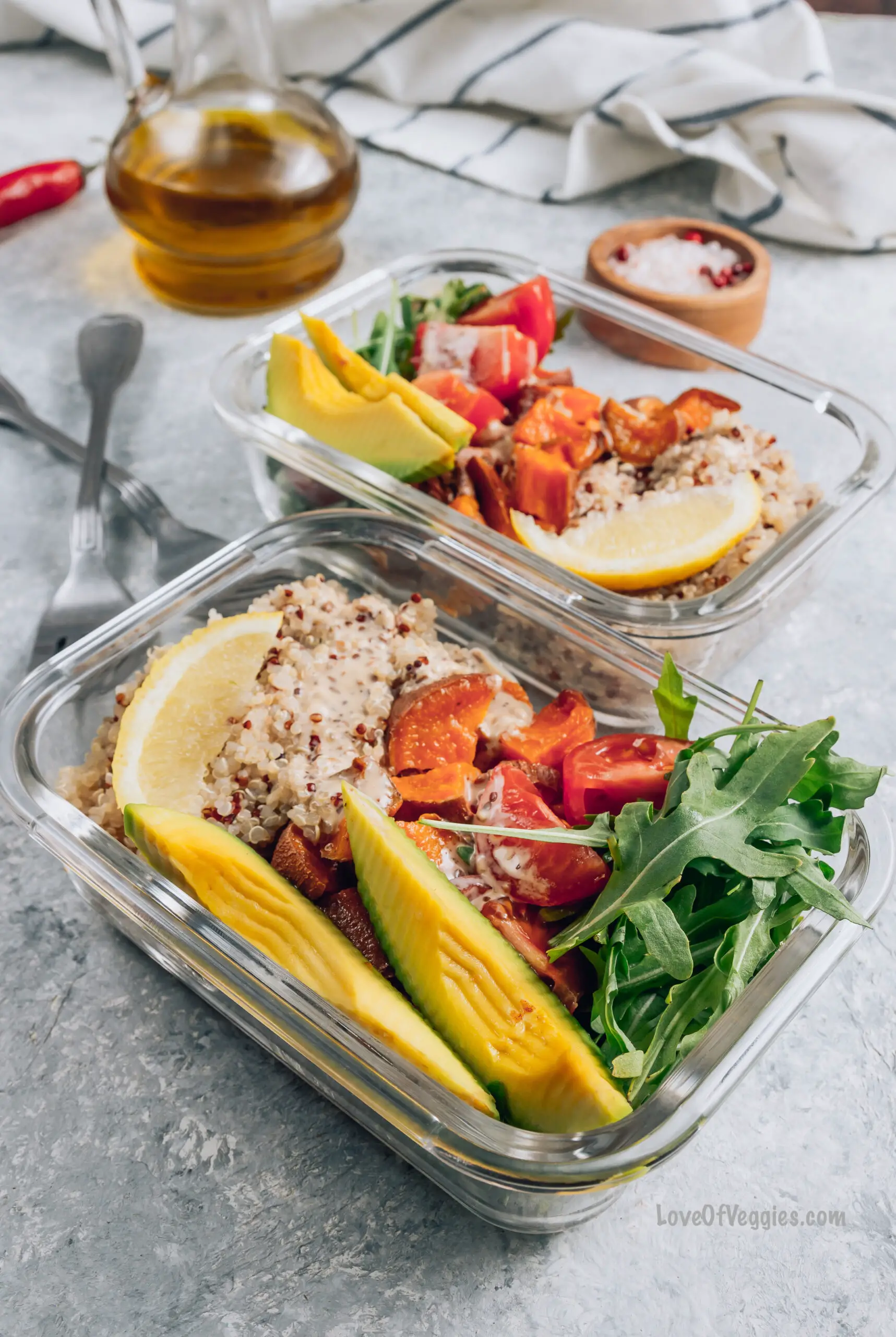 vegan meal prep lunches