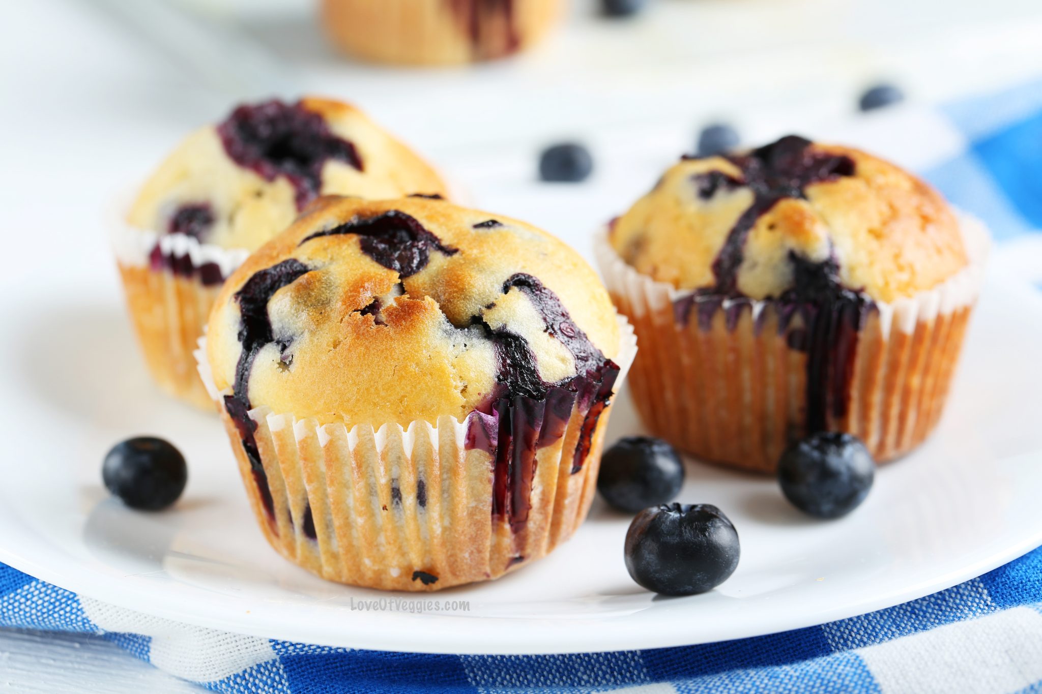 Vegan Blueberry Muffins - Love of Veggies