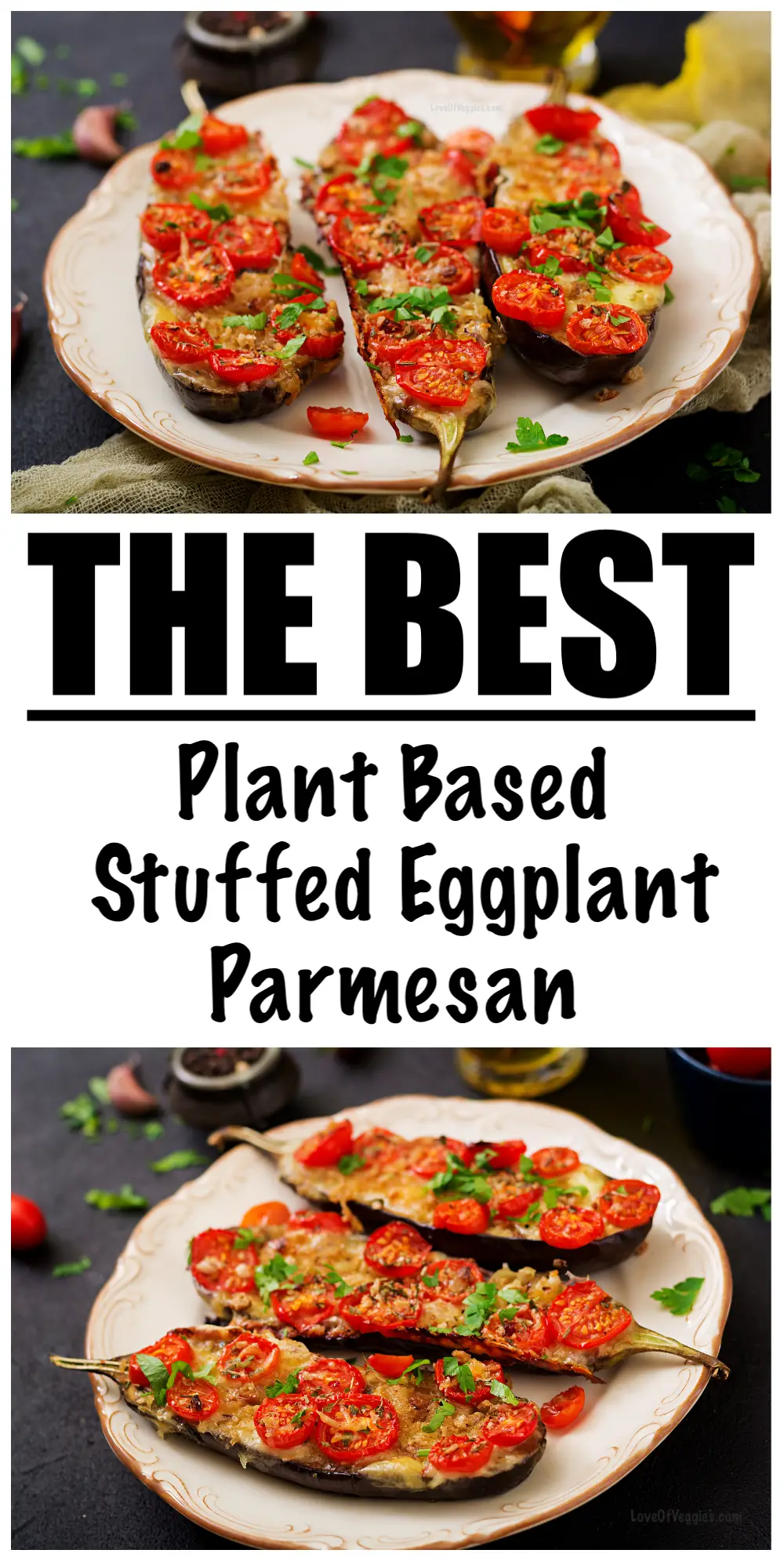 Vegan Stuffed Eggplant Parmesan Recipe