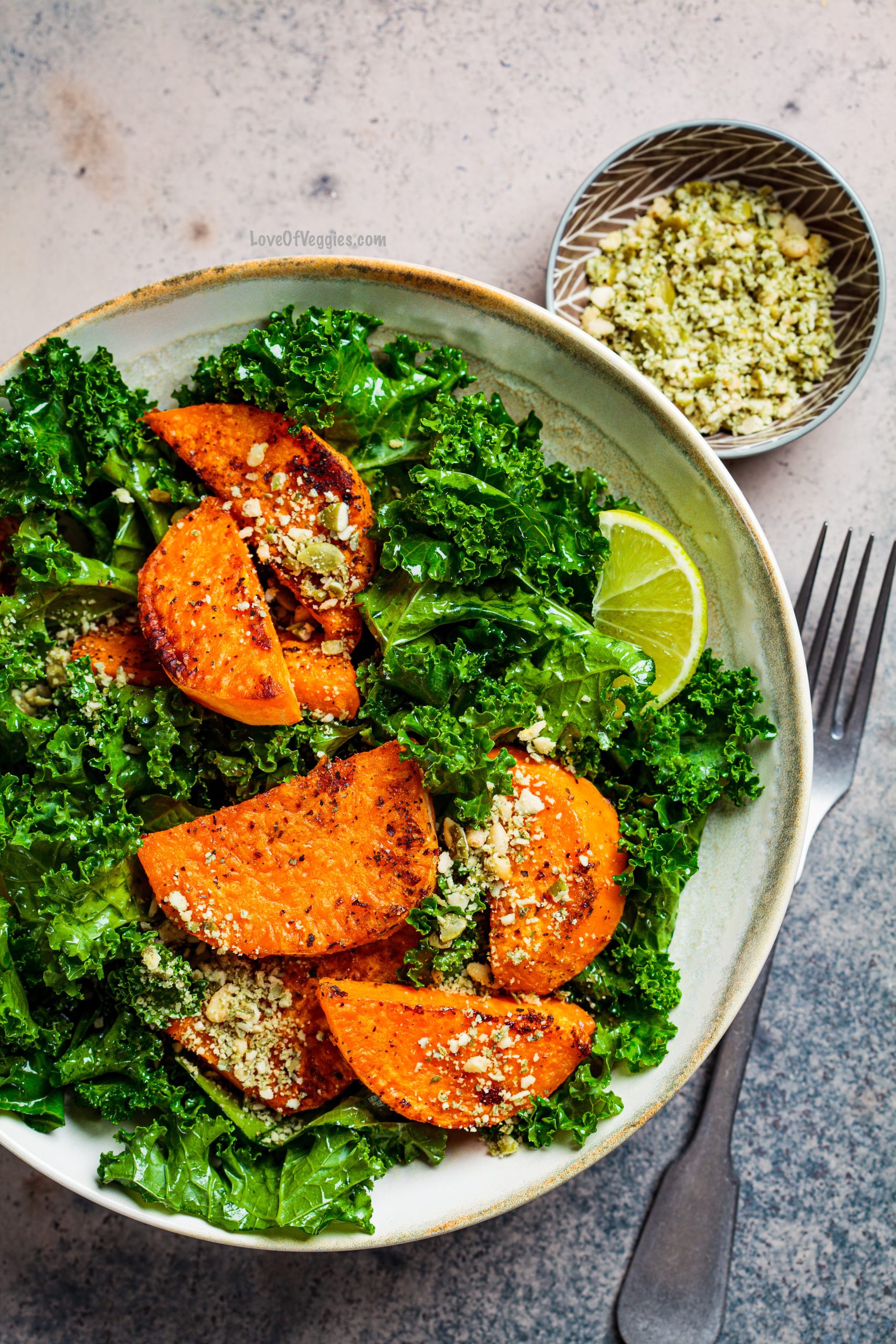 Vegan Sweet Potato Kale Salad