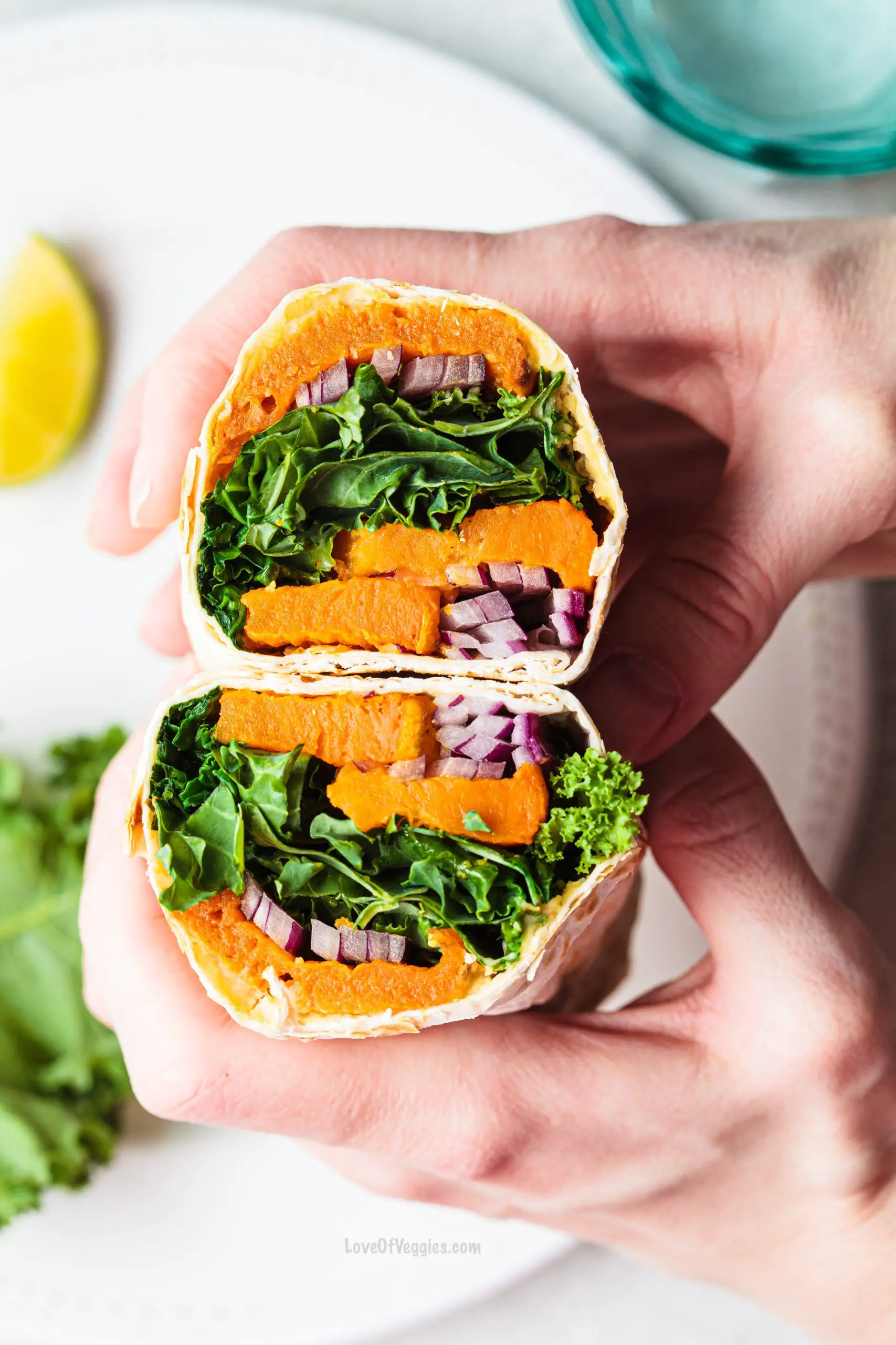 Sweet Potato and Kale Lunch Wraps