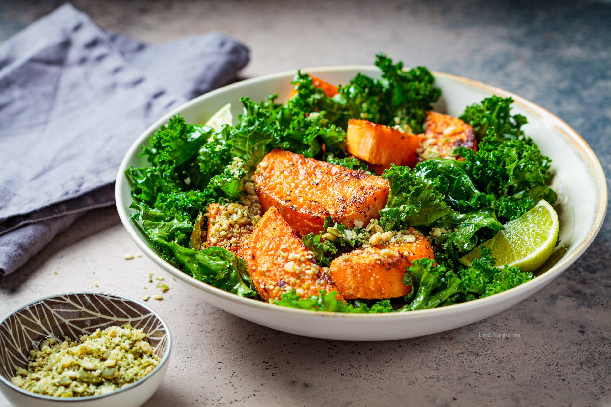 Vegan Sweet Potato Kale Salad